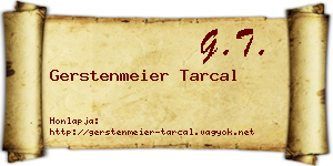 Gerstenmeier Tarcal névjegykártya